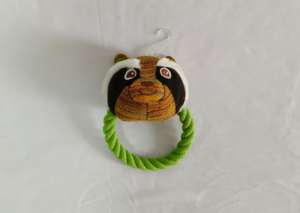 Venta al por mayor de dibujos animados coloridos diferentes animales en forma de juguetes de peluche para mascotas creativo perro masticar cuerda juguete lindo perrito juguetes con cuerda - Product Image 3