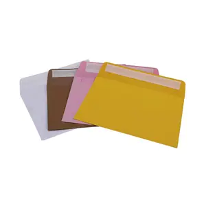 Self Adhesive Kraft Color paper Cards and Commercial Envelopes For Mail and Invitation cards
