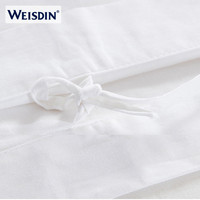 Parure de lit en satin uni de luxe blanc personnalisé 100% coton égyptien