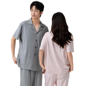 Conjunto de Ropa de Estar Unisex de Tencel, Sensación Fresca, Modal Austriaco Lenzing, Algodón, Textil para el Hogar, Pijamas/Ropa de Estar para Parejas - Product Image 3
