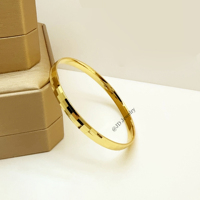 2024 JD New Ins 24k Laiton Plaqué Or Haute Qualité Poli Super Brillant À Facettes Design Minimaliste Bracelet Bracelet Pour Les Femmes
