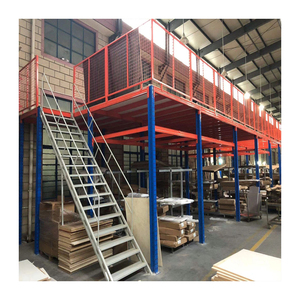 מערכת מדפים בהתאמה אישית, מדפי אחסון במחסן, פלטפורמה בקומה שנייה, רצפת ביניים כבדה, ביניים מפלדה - Product Image 4