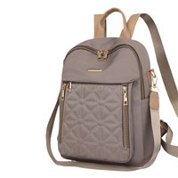 Sac à dos en toile Oxford de style vintage pour femmes, nouveau sac à bandoulière tendance de grande capacité, imperméable, avec fermeture éclair pour les voyages et l'école