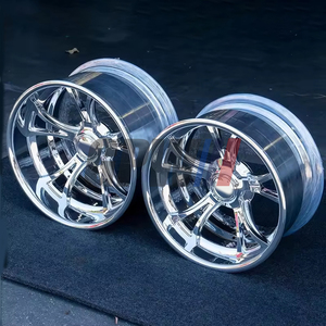 Rines de Aleación de Aluminio Forjado de Dos Piezas con Borde Profundo Cromado Brillante, Equipados con Tapa Central, Ajuste Universal para Autos de Pasajeros, para Deportes - Product Image 2