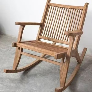 Sillón <span class=keywords><strong>mecedora</strong></span> de olmo antiguo, nuevo estilo chino para sala de estar y balcón, silla de madera maciza, silla de ocio, sillón de descanso, silla individual con respaldo - Product Image 5