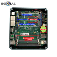 Computadora Intel Core Ultra 5 125U Ultra 7 155U con 16 GB de Memoria DDR5 y 512 GB de SSD NVME, Host de Escritorio para Oficina, Mini PC para Señalización Digital