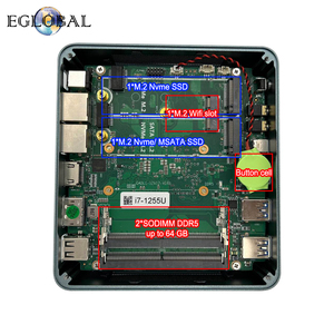 Intel Core Ultra 5 125u Ultra 7 155u Computer 16Gb Ddr5 Geheugen 512Gb Nvme Ssd <span class=keywords><strong>Desktop</strong></span> Host Voor Kantoor, <span class=keywords><strong>Digital</strong></span> Signage Mini Pcs - Product Image 5