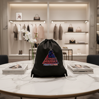 Sac à dos de sport unisexe multicolore avec logo personnalisé, sac promotionnel en polyester imperméable réutilisable à cordon de serrage, pas cher