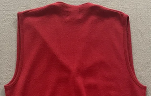 Vintage Unisex Vest <strong>Plus</strong> <strong>Size</strong> Red Sleeveless Cardigan Sweater Sportswear <strong>70s</strong> 80s Vintage Causal Vest - Product Image 5