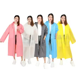 Áo Mưa EVA Áo Mưa Poncho Dài Có Mũ Chống Nước Cho Nam Nữ Người Lớn Để Đi Bộ Đường Dài Ngoài Trời Du Lịch Câu Cá Leo Núi