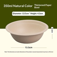 Boîtes à lunch jetables de luxe en bagasse avec couvercles, trois/quatre/cinq/six compartiments, capacité de 350 ml, pour desserts, plats à emporter, usage commercial
