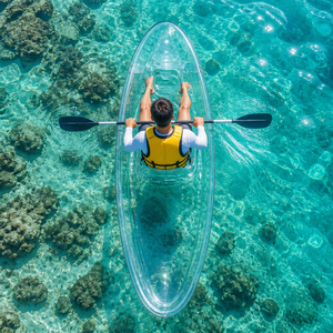 Kayak Trasparente Monoposto in Policarbonato Cristallino per Lago, Oceano, Tour, Fotografia, Noleggio e Attività Commerciali - Product Image 2