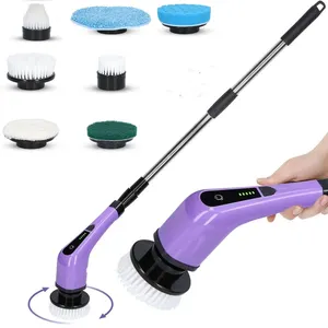 7 in 1 Rechargeable Automatic 360 Rotating Car Window Bathroom Kitchen Toilet Scrubber Electric Spin Scrubber Cleaning Brush