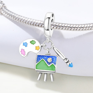 Colgante de herramienta de pintura que no se desvanece, joyería de pulsera DIY personalizada y a la moda, accesorio para niñas - Product Image 2