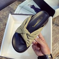 Sandales à plateforme pour femmes, tissu en microfibre, bout ouvert noué, chaussures décontractées d'été confortables pour femmes, semelle intermédiaire en EVA, tailles 31-44