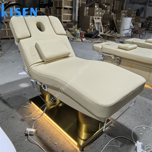 Lit de massage chauffant électrique KISEN Gold Base à 3 moteurs, lit de beauté facial réglable, télécommande manuelle, lit de soin spa - Product Image 5