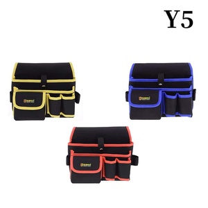 Ceinture porte-outils avec plusieurs poches, en tissu Oxford durable, couleur noir et jaune, style simple pour usage professionnel - Product Image 4