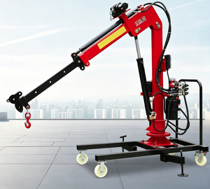 Grue de levage extérieure bibo - Entièrement automatique, hydraulique, pliable à 360°. Treuil rotatif monté sur camion avec treuil de levage - Product Image 3