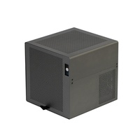 Boîtier NAS Scorpio 4 baies en aluminium, alimentation SFX, système de stockage de fichiers AIO noir PCIe demi-hauteur ITX, MicroATX vertical