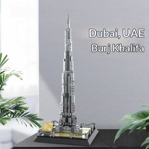 Good Selling Wange ABS <b>Plastic</b> Building <b>Blocks</b> Educational Toy Model Dubai Burj Khalifa Architecture Creative DIY Enthusiasts - Product Image 1