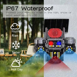 3MP năng lượng mặt trời 4gcamera với đầy đủ màu sắc tầm nhìn ban đêm Loa autotracking và hai chiều giám sát âm thanh mạng an ninh năng lượng mặt trời máy ảnh - Product Image 3