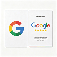 Carta NFC NTAG213/215/216 in PVC per Recensioni Google, Carta Tap CR80 per Android e iOS, Bianca, Riscrivibile, Sbloccata, Impermeabile