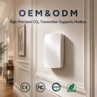 Transmisor de CO2 Aeropulse A300-C-W Preciso para HVAC DCV, Modbus RS485 IP30, Sensor NDIR de Montaje en Pared para Control de Calidad del Aire en Escuelas