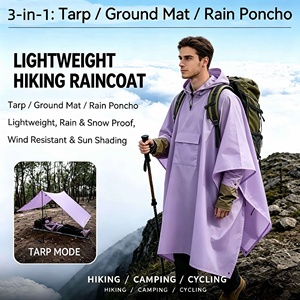 Tenda Multifunzionale Tre-in-Uno per Esterni, Riutilizzabile, Leggera, in Poliestere, per Escursionismo, Alpinismo, Campeggio, Compatta - Product Image 1