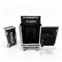 Valise de transport robuste à ouverture rapide et rétraction facile avec élévateur hydraulique pour console de mixage Midas M32R pour sonorisation numérique en direct avec 4 roues