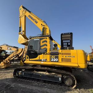Transport gratuit pour les projets de construction - Excavatrice hydraulique sur chenilles Komatsu PC220 d'occasion de 22 tonnes - Product Image 1