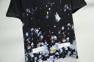 โรงงานดรอปชิป ขายส่งเสื้อผ้าสตรีทแวร์ คอกลม ลายจุด ผ้าถัก 100% คอตตอน 360 กรัม แขนสั้น ไฟ EL กระพริบ สำหรับผู้ชาย - Product Image 4