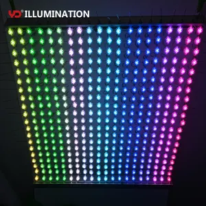 Anti-UV Decoración led rgb pixel matriz cadena luz colorida IP68