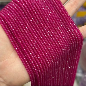 Fabrikpreis 2,5mm 3mm 4mm 6mm pro Strang Synthetische Schwere Glaskugeln Rubin-Kugeln - Product Image 2
