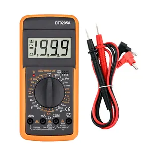 Professional DT9205A Buzzer LCD Display Measures AC DC Voltage Current Resistance Capacitance HFE Diode Tester 1000V Multimeter