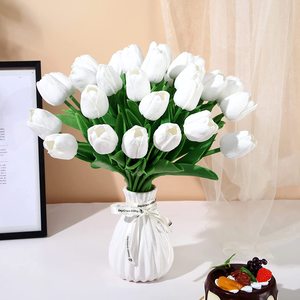 Tulipanes artificiales de poliuretano, flores de tacto Real para decoración de primavera, tulipanes de imitación para el hogar, cocina y oficinas - Product Image 3