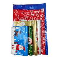Sacs en plastique pour cadeaux de Noël, emballages pour friandises, biscuits, bonbons, emballages en plastique pour Noël
