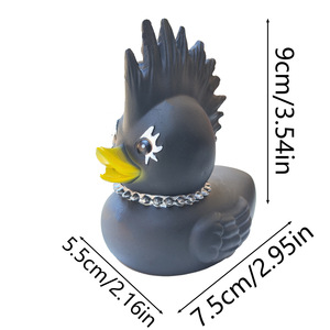 Duckieville Canard Résine Artisanat Mort Rocker Canard Valentine Résine Artisanat Toussaint Halloween Résine Poupées Enfants Garçon Fille Jouet - Product Image 5