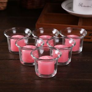 Petit porte-bougie en <span class=keywords><strong>verre</strong></span> <span class=keywords><strong>transparent</strong></span> résistant à la chaleur, pour bougies chauffe-plat et votives, idéal pour la décoration de table de mariage et de Noël - Product Image 4