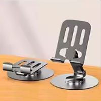 Nouveau support de téléphone de bureau T23 entièrement métallique avec rotation à 360° et design pliable, angle réglable, portable pour téléphones mobiles et tablettes
