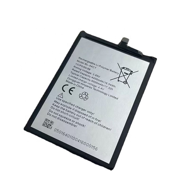 BL-44CT High Capacity 4500mAh 3.8V Li-ion Battery Pack for Tecno Mobile Phones Rechargeable Black OEM in Stock