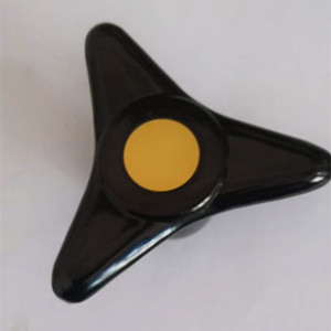 Bouton de commande triangulaire noir à trois lobes en <span class=keywords><strong>plastique</strong></span>, à visser, pour interrupteur, à trois bras, à trou traversant, volant de commande - Product Image 4