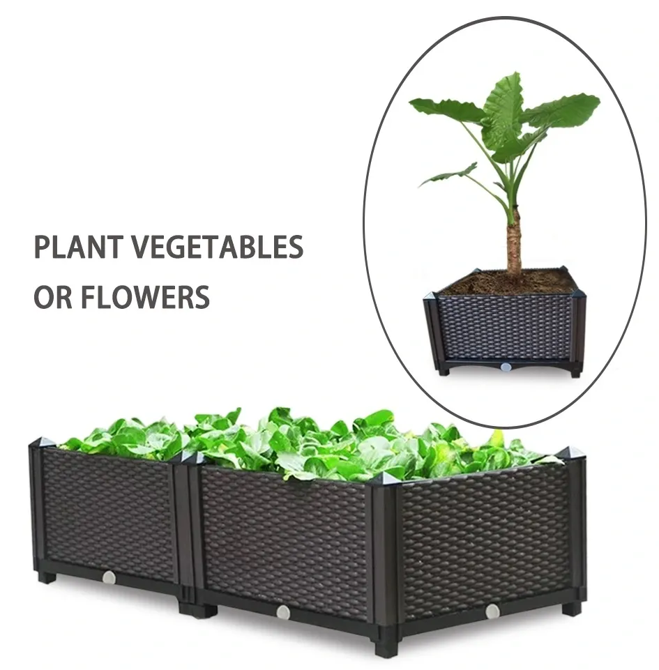 Plastic Plant Box for Planting The Vegetable and Flower Indoor Free Water Planting Box Can Be Jointed Two Layers Three Layers