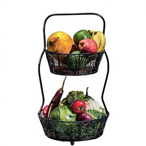 Panier de rangement multifonctionnel géométrique vintage en métal épais et écologique, organisateur durable pour la maison et la salle de bain - Product Image 1