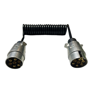 Autokins-Piezas de remolque de metal, carcasa de aluminio de 7 vías, enchufe de remolque de metal de 7 pines con tuerca, tensión de 12V - Product Image 6