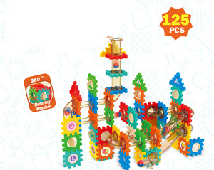 Đá Cẩm Thạch Chạy Đua Theo Dõi Xây Dựng Khối Đồ Chơi Cho Trẻ Em Mê Cung Cán Bóng Phễu Trượt Gạch Giáo Dục Xây Dựng Đồ Chơi Mê Cung Gốc - Product Image 5