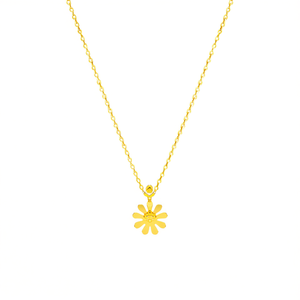สร้อยคอจี้แฟชั่น สแตนเลส 316L ชุบทอง PVD ลายดอกเดซี่ สวยหรู ใส่ได้ทุกวัน - Product Image 2