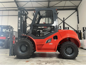 4 tekerlekten çekiş 3.5ton 5 Ton engebeli arazi dizel forklift  kapalı kabin AC ile yüksek kaliteli Off-Road Forklift dış mekan kullanımı - Product Image 2