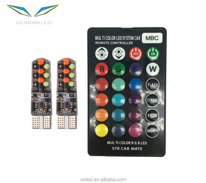 Ampoules de voiture universelles, 12V, T10, LED, COB, 12smd, multicolores, télécommande, lumière de lecture - Product Image 4