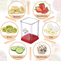 Fruit- en groentesnijder, fruitsnijder, eiersnijder, roestvrijstalen bananen- en aardbeien snijder voor de keuken
