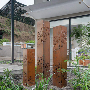 Lámpara de Jardín Decorativa de Acero Corten, Poste de Luz LED de Acero Oxidado para Exteriores - Product Image 5